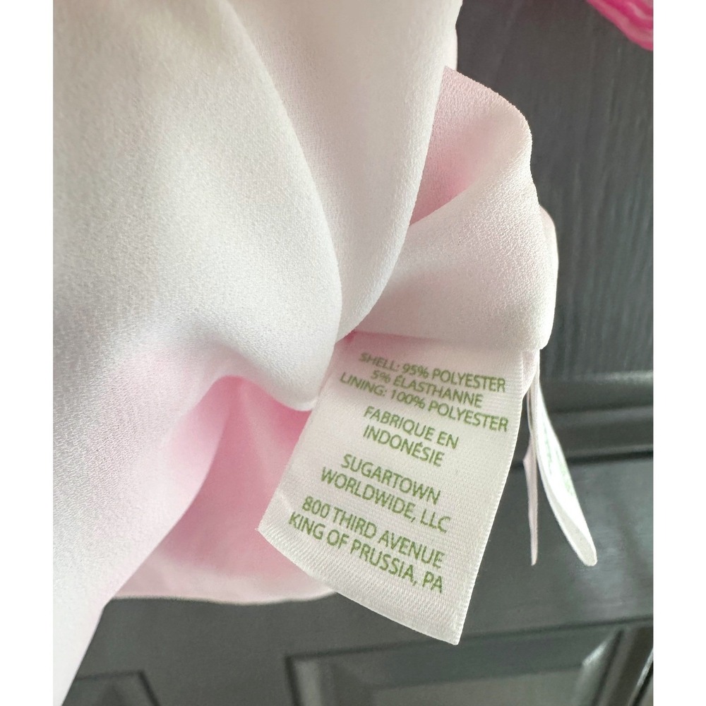 Lilly Pulitzer Darlah Ruffle-Sleeve Top Prosecco Pink Size XXS Cottagecore - Picture 4 of 9